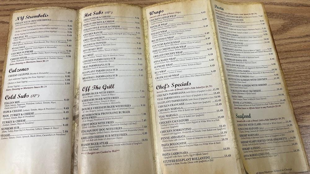 Anna Maria's Pizzeria Menu image 1
