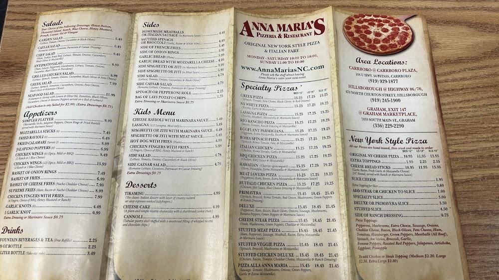 Anna Maria's Pizzeria Menu image 2
